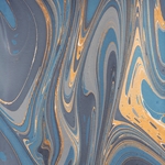Marbled Paper from India- Stormy Seas 22x30" Sheet