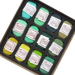 Diane Townsend Handmade Terrages Sets - Green Tones Set of 12 Pastels