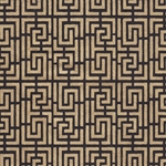 Endless Maze Op Art (Optical Illusion) Paper- Gold on Black