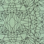 Crystal Shatter Op Art (Optical Illusion) Paper- Black on Sage Green