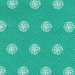 Sand Dollars- White/Sea Green 22x30" Sheet