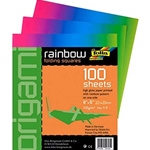 Origami Rainbow Folding Squares - 100 Sheets 8"x 8"