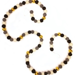 Decorative Felt Garland- Black, White, & Gray Pom Poms with Gold Balls