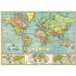 Cavallini Decorative Paper - World Map #6 20"x28" Sheet