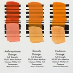 Nuances of Anthraquinone Orange, Bismuth Orange, and Cadmium Orange