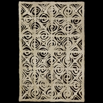 Amate Bark Paper from Mexico- Flowers White 15.5x23 Inch Sheet