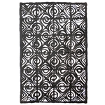 Amate Bark Paper from Mexico- Flowers Black 15.5x23 Inch Sheet