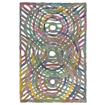 Amate Bark Paper from Mexico- Solar Circle Rainbow 15.5x23" Sheet