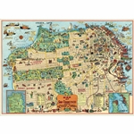 Cavallini Decorative Paper - San Francisco Map #2 20"x28" Sheet