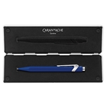 Caran D'Ache Rollerball Pen in Blue with White Slimpack