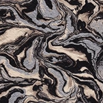 Nepalese Marbled Lokta Paper- Silver and Black on Natural