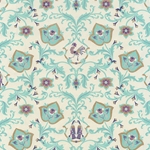 Rossi Decorated Papers from Italy - Arabesque in Turquoise 28"x40" Sheet