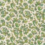 Rossi Decorated Papers from Italy - Traditional Florentine in Greens 28"x40" Sheet