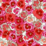Japanese Chiyogami Paper- Pansies in Pink and Red Shades 18"x24" Sheet