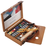 Sennelier Artist' Oil Sets, 12-Color Wood Box Set - 40ml Tubes