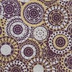 Nepalese Printed Paper- Purple, Gold, White & Silver Wheels on Purple 19.5x29.5"