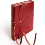 Cavallini Roma Lussa Leather Journals- Red Cover