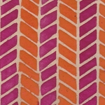 Batik Lokta Paper from Nepal- Orange and Magenta Chevron 20x30" Sheet