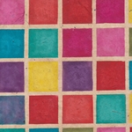 Batik Lokta Paper from Nepal- Rainbow Grid 20x30" Sheet