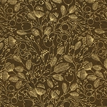 "NEW!" Nepalese Printed Paper- Floral Berry Espresso/Gold 20x30" Sheet