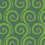 Art Nouveau Octopus Stripe Paper- Green Shades 22x30" Sheet