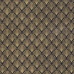 Art Deco Scallop Paper from Nepal- Gold on Black 20x30" Sheet