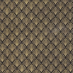 Art Deco Scallop Paper from Nepal- Gold on Black 20x30" Sheet
