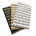 Pack of 3 Handmade Lokta Notebooks - Music