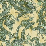**NEW!** Japanese Dragons in Green 18"x24" Sheet