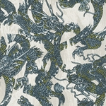 **NEW!** Japanese Dragons in Grey and Dark Green 18"x24" Sheet