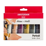 Fineartstore.com - Amsterdam Standard Series Acrylic Paint Sets, 6X20ml Portrait Colors Set