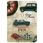 Bomo Art Budapest Enamel Pin- Green Morris Car