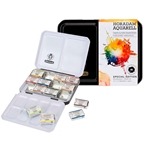 Schmincke Gris Set Aquarell, 12 Full Pans in Metal Box