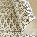 Lama Li Black & White Nepalese Printed Paper- Black Kaleidoscope on Natural