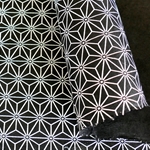 Lama Li Black & White Nepalese Printed Paper- White Kaleidoscope on Black