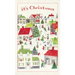 Cavallini Tea Towel - Christmas Village