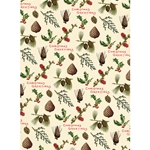 Cavallini Decorative Paper - Pinecones 20" x 28" Sheet