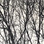 Nepalese Printed Paper- Landscape Tree Black on Natural 20x30" Sheet