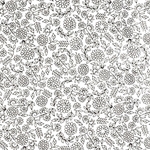 Nepalese Printed Paper- Marigold Garden in Black on Natural 20x30" Sheet