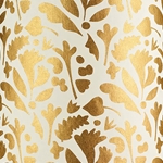 Midori Wildflower Shapes in Gold Foil on Cream Paper- 21x29" Sheet