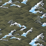 Chiyogami- Crashing Waves in the Black of Night 18x24" Sheet