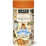 "NEW!" Cavallini Puzzles - Vintage Cats 1,000 Piece Puzzle