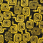 **NEW!** Hey Fella- Black  on Bumblebee Printed Lokta Paper 19.5" x 29.5" Sheet