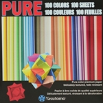 Pure Color Origami- Assorted Pack of 100 Colors 7.5cm (3x3 inches)