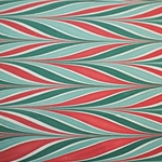 Marbled Paper from India - Candy Striped Red, Green, & White 19.5"x30" Sheet