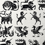 ***NEW!*** Fantastic Beasts on Natural Lokta 20x30" Sheet