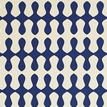 Wave - Blue on Cream Paper 21x29" Sheet