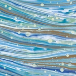 Tassotti Paper- Printed Marble Blue Marbled 19.5"x27.5" Sheet