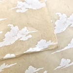 Clouds Printed on Natural Lokta 20x30" Sheet