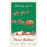 Cavallini Tea Towel - Reindeer